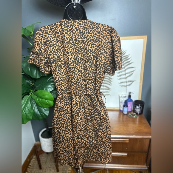Madewell Leopard Cheetah Print Wrap Dress - Picture 6 of 7